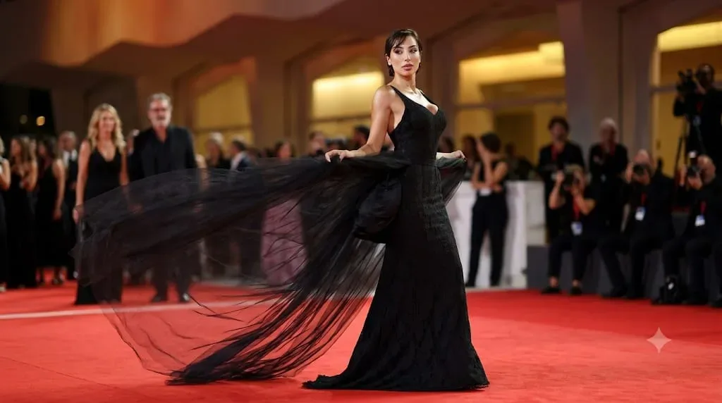 Dorota Goldpoint's designs for international clients at the Venice Film Festival.