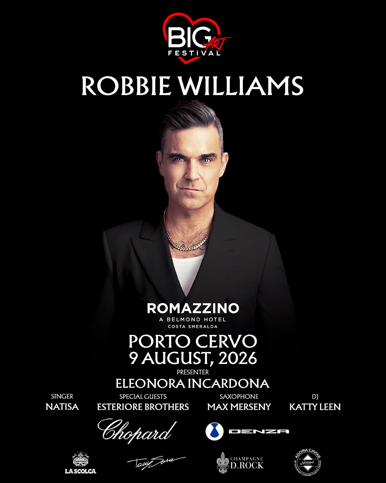 Big Art Festival Porto Cervo 之夜官方海报。